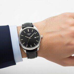 NWT Authentic Tissot PR 100 Quartz Black Dial Men's Watch